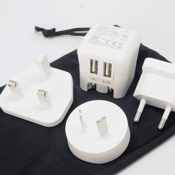 Voltage Valet - Universal Travel Adaptor Kit - Dual USB | US / EU / GB / AU / CH / HK